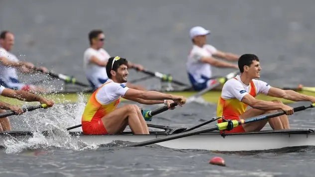 En Varese el 4-LM compuesto por Ander Zabala, Patricio Rojas, Marc Franquet e Imanol Garmendia. Lograron entrar en la repesca y clasificarse para semifinales, en donde a pesar de comenzar mandando, no tuvieron suerte y al ser sextos no pudieron estar en la final. Foto cedida por la FER.