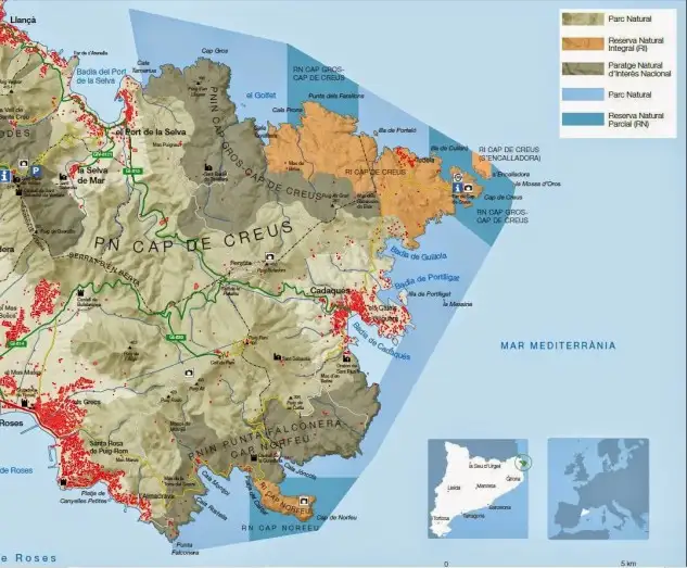 El Parque Natural donde se emcuentra el Cabo de Creus es de una belleza incomparable.