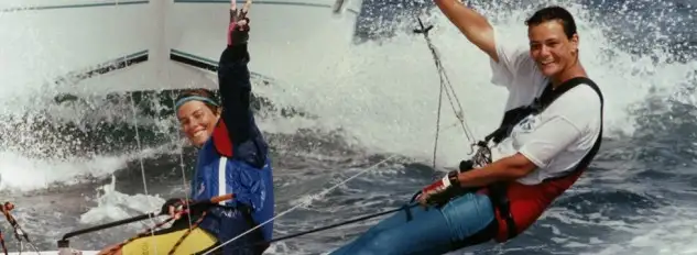 Zabell-Guerra, celebrando el oro en Barcelona 92 (Foto zabell.org)