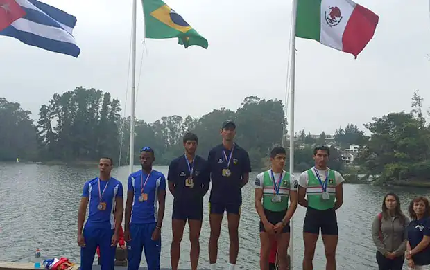 Xavi Vela junto a William Giaretton campeones sudamericanos y billete para Rio 2016.