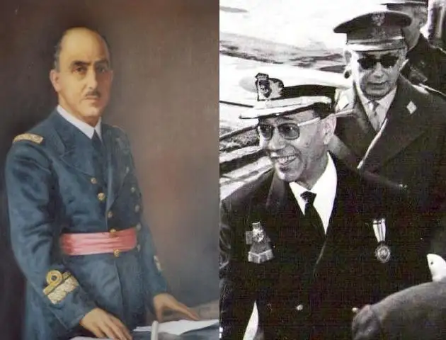 El Alimirante Don Salvador Moreno y el que fue el primer Comandante Director y que alcanzó el Almirantazgo: Don Pedro Nieto Antúnez.