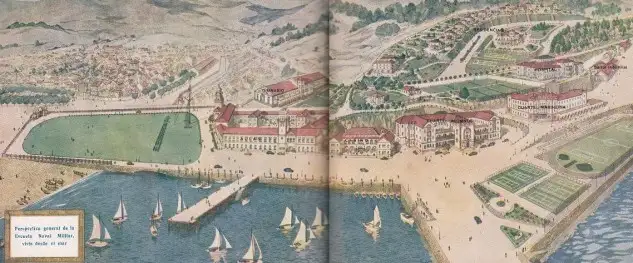 Dibujo de PPKO sobre la idea inicial de la ENM de Marín.