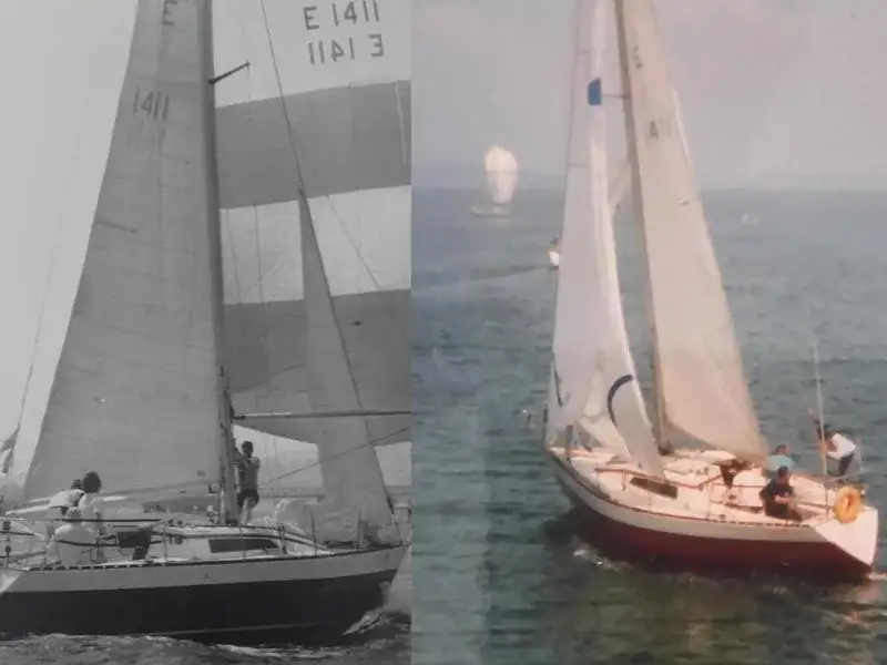 El "Mascato 17" con una tripulación con media de edad de 16,5 años, fue lider hasta la tarcera jornada del Rías Altas 1986