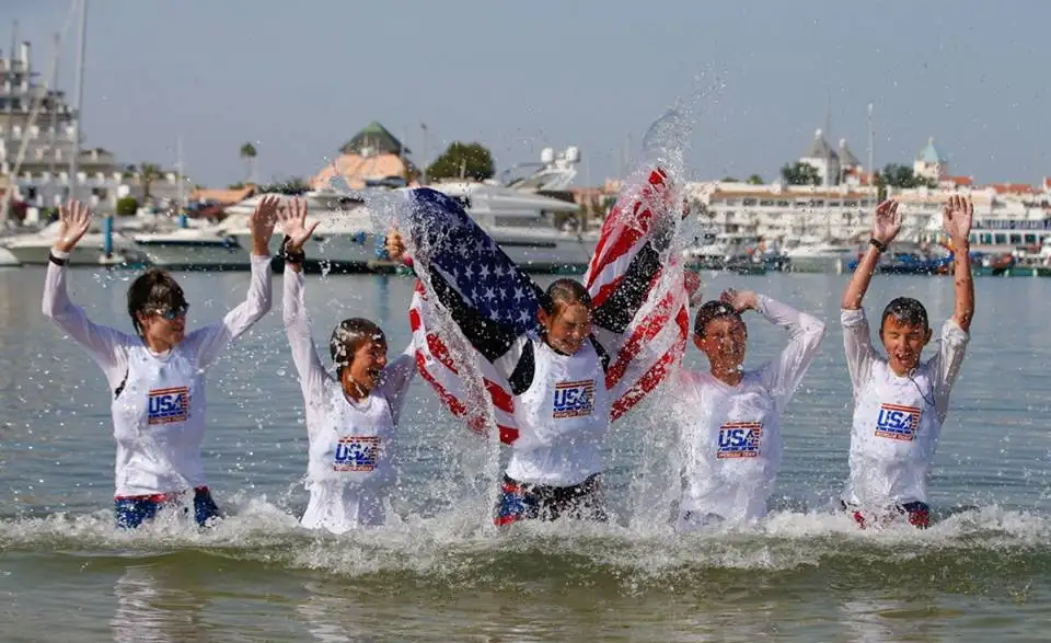 Estados Unidos celebrando el oro en Vilamoura (Matías Capizzano)