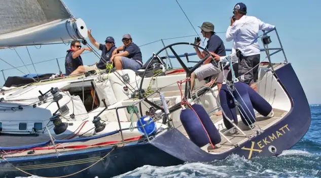 Gran regata del "Xekmatt" de la Asociación Naval de Lisboa. Segundo tras el barco de Miguel Lago.