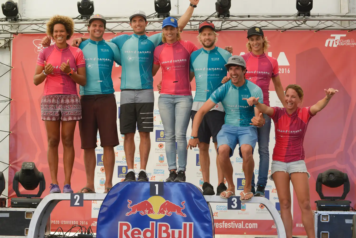 Podio del Gran Canaria Wind and Waves Festival 2016.