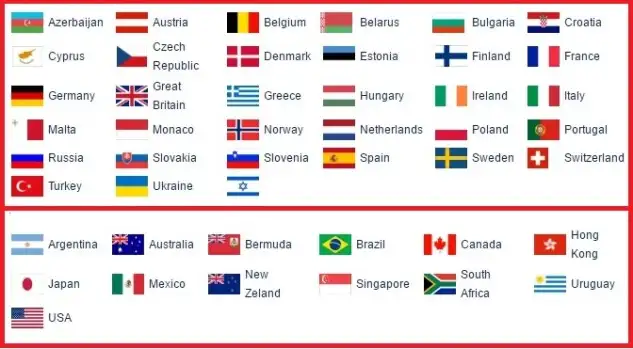 Un total de 46 países estarán en competición, de los que 33 son europeos.