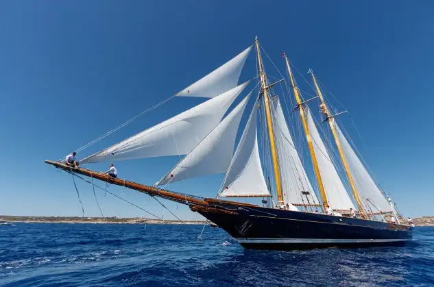 Shenandoa (1902), de 50 metros, el velero más grande de la flota. Foto: Nico Martínez