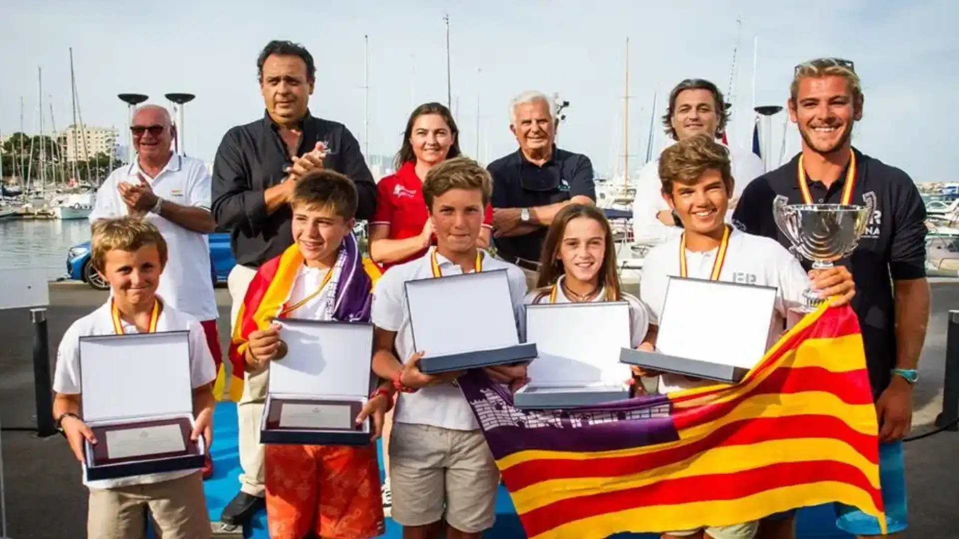 Mallorca, Las Palmas and El Balís podium of the Spanish Championship of Optimist by teams