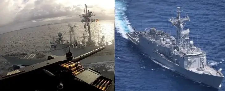 También participaron en el ejercicio la fragata “Almirante Juan de Borbón” y el buque de aprovisionamiento de combate “Cantabria” (Armada-MDE)