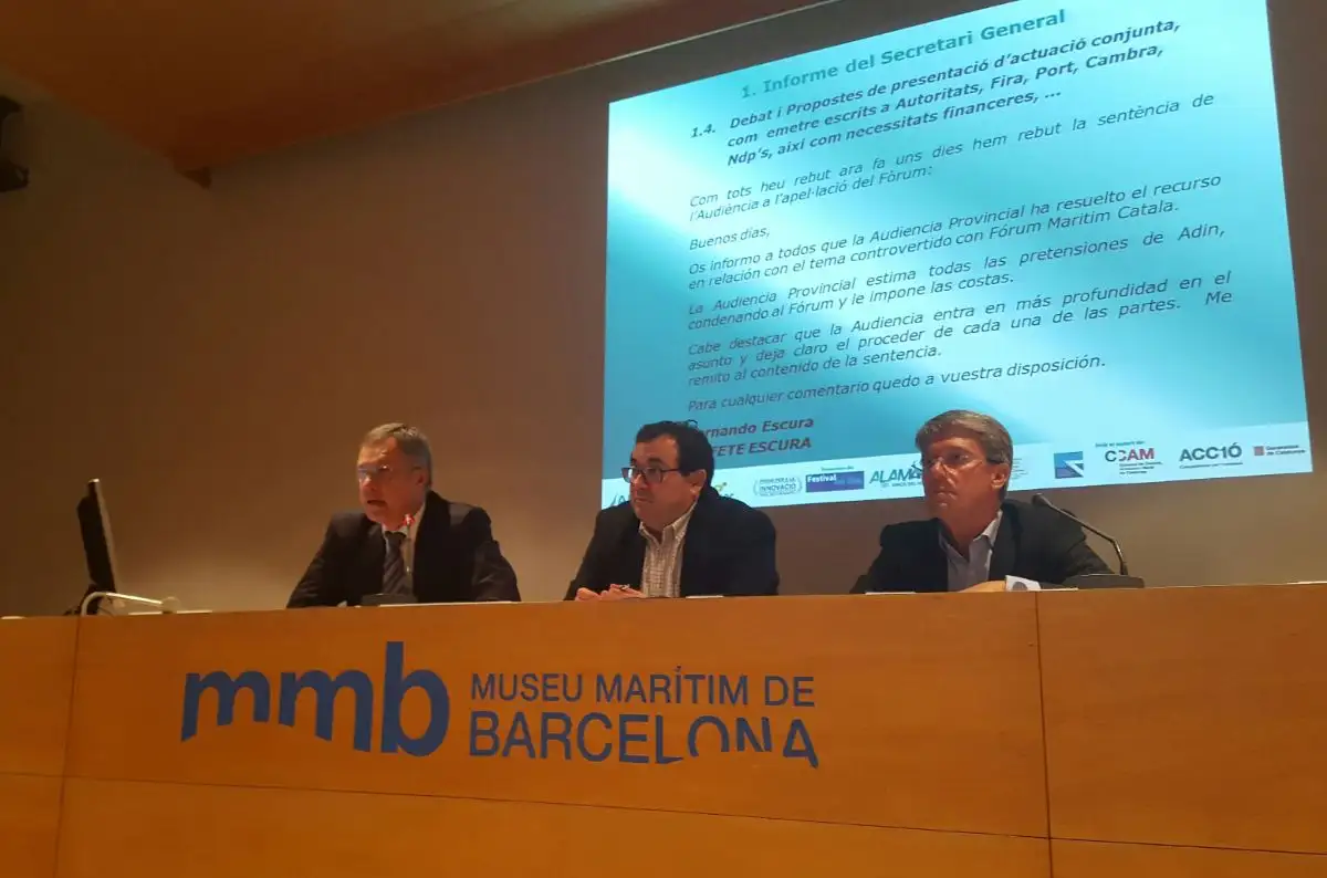 Jordi Senties en la pasada Asamblea General celebrada en el Museu Marítim de Barcelona.