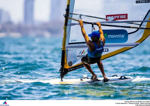 Iván Pastor sigue en línea ascendente en Melbourne. Foto: Pedro Martínez/World Sailing 