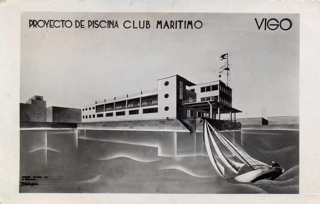 En los años 30 el Marítimo de Vigo fue el concesionario de la dársena que hoy ocupa el Náutico de Vigo (Colección Seoane&Prado)