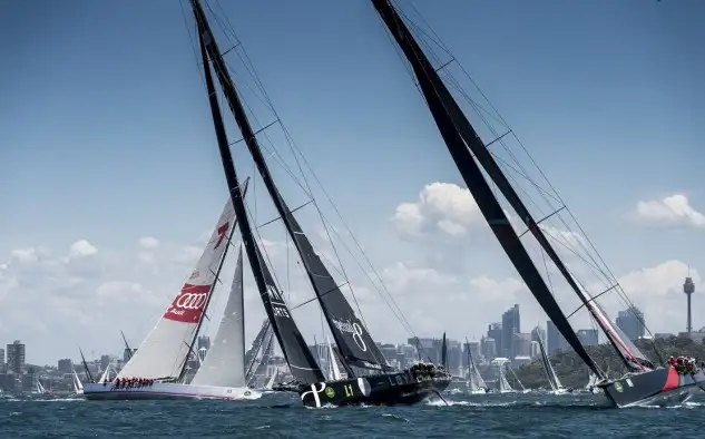 Los cuatro 100 pies "CQS", "Perpetual Loyal", "Scallywag" y "Wild Oats XI" los grandes favoritos en tiempo real