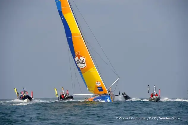 El St. Michel-Virbac ha cruzado en cuarta posición la llegada de la Vendée. Foto: Vincent Curutchet