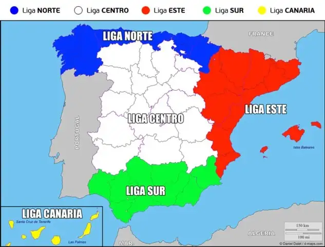 Mapa de las Ligas Fesurfing 2017