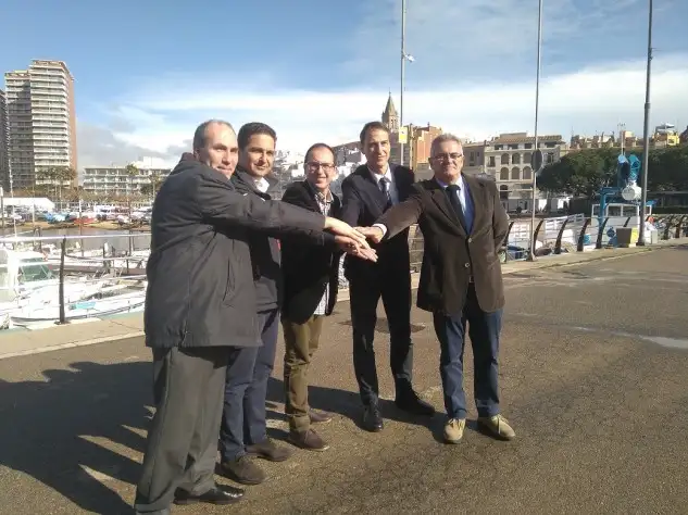 De izquierda a derecha Ribera, Isern, Puig, Pujols y Aviñó. 