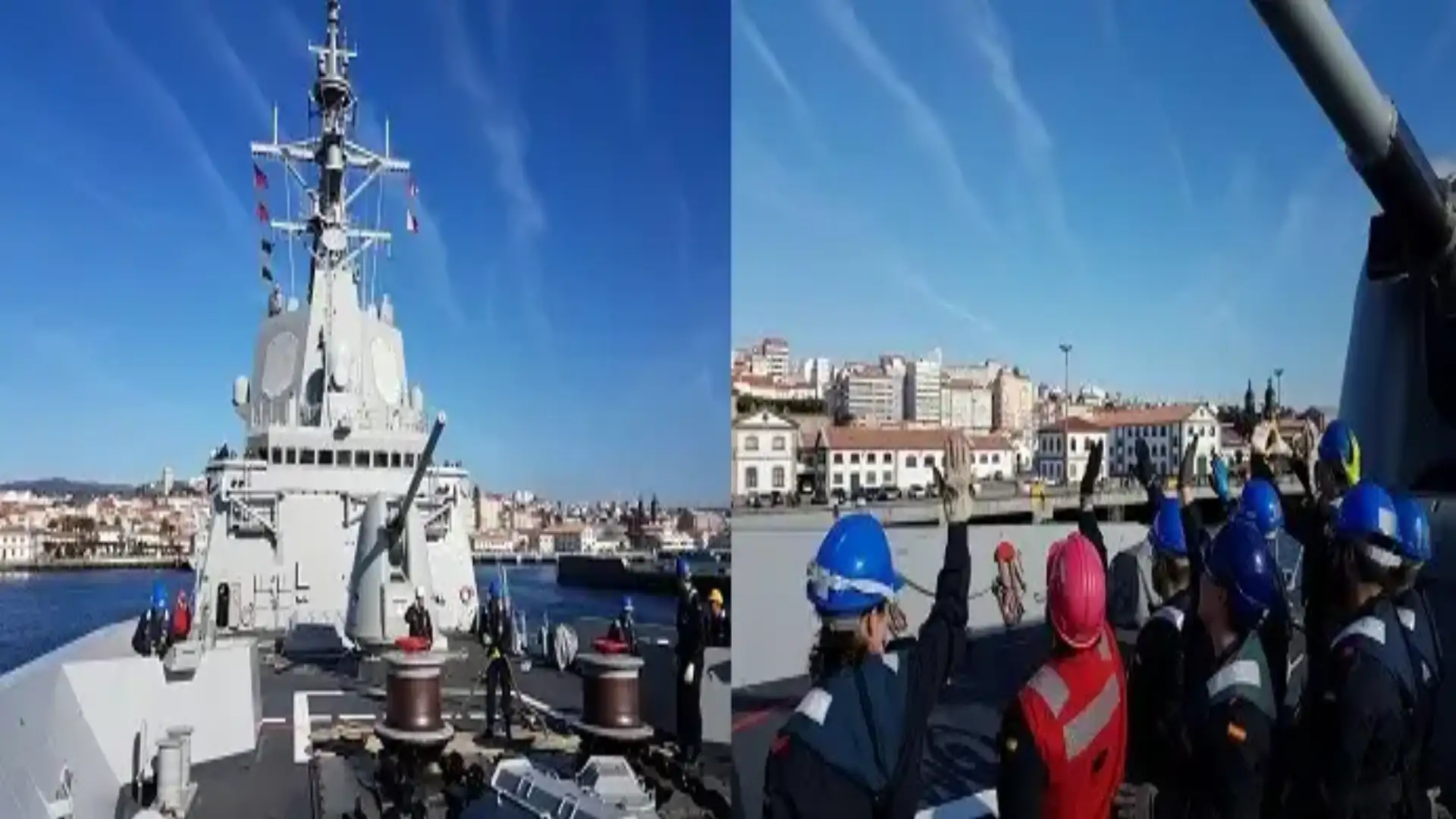 The "Patiño" and the "Mendez Núñez" sail from Ferrol to the Mediterranean