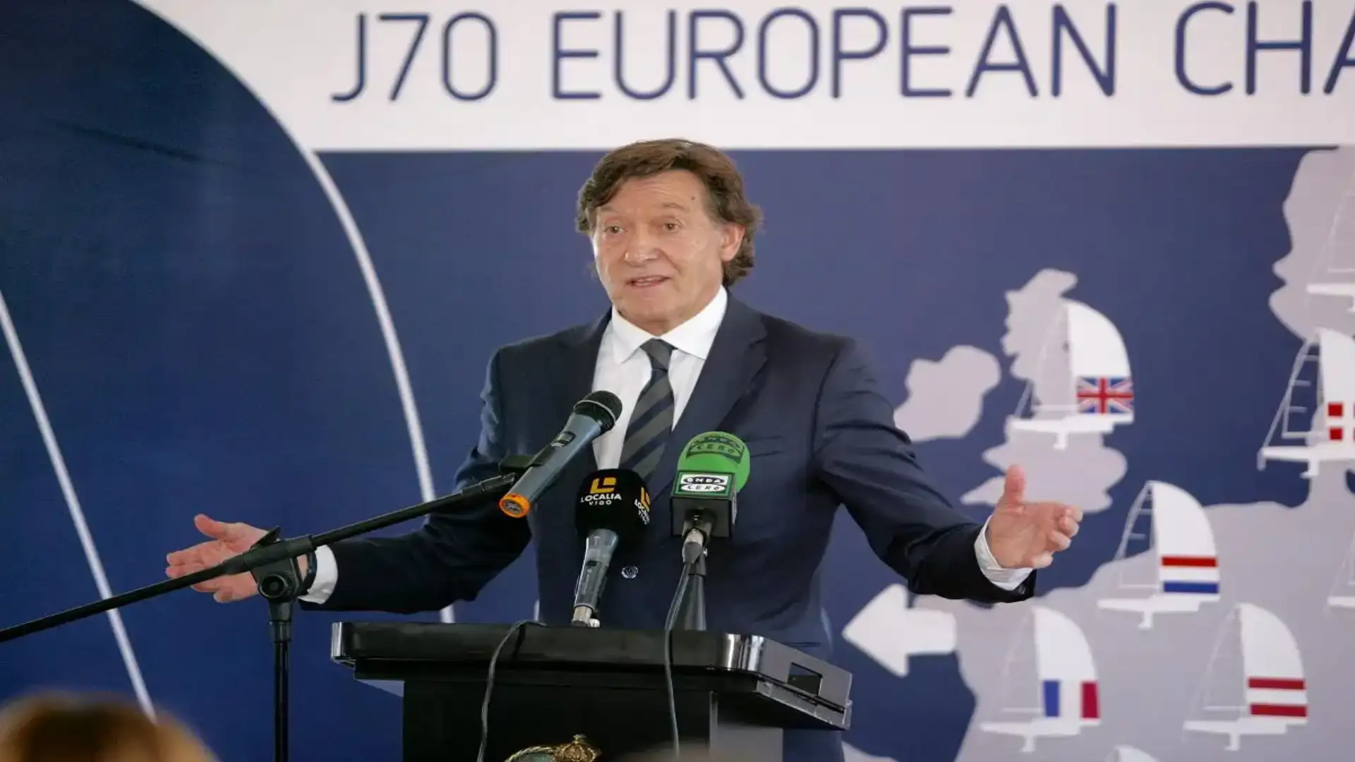 José Ramón Lete's support for the European J70 to be held in Vigo
