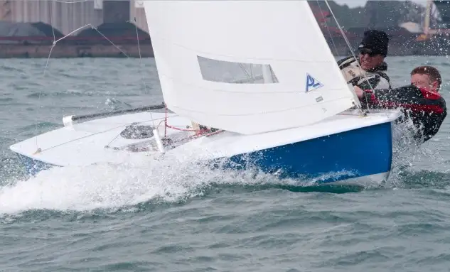 José Palacio e Ignacio Braña en Snipe, Covadonga Fernández en Optimist, Luis Díaz en Laser Radial y Álvaro Pérez en Laser 4.7, primeros líderes en el Trofeo de Primavera del Real Club Astur de Regatas (Foto Félix González Muñiz)