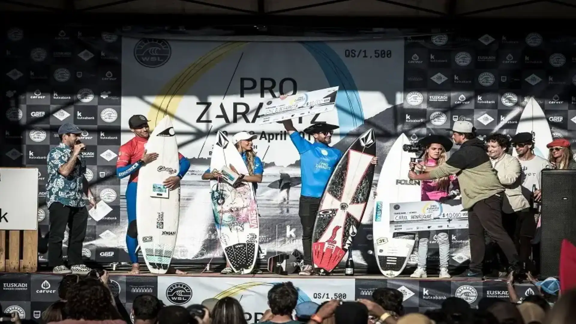 The Zubizarreta and the Lusitana Henrique champions of the Pro Zarautz 2017 surfing