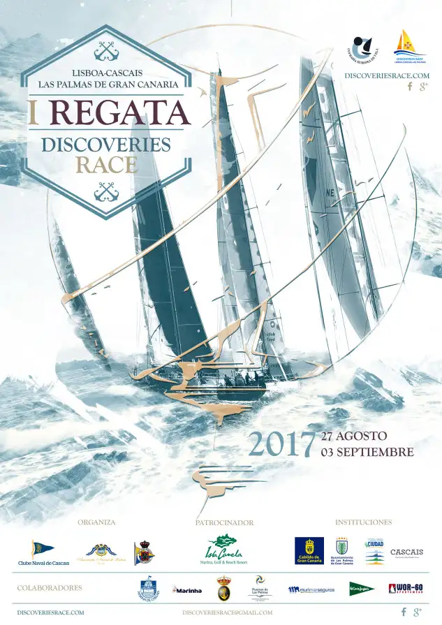 Cartel anunciador de la Discoveries Race-Regata de los Alisios.