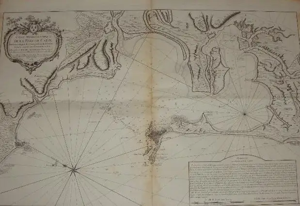 carta nautica c adiz xviii carte hydrographique dse la baye de cadix 1762 250
