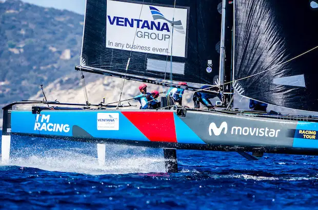 Movistar - Ventana Group ganó la primera del día y es segundo de la provisional (Foto Jesús Renedo)