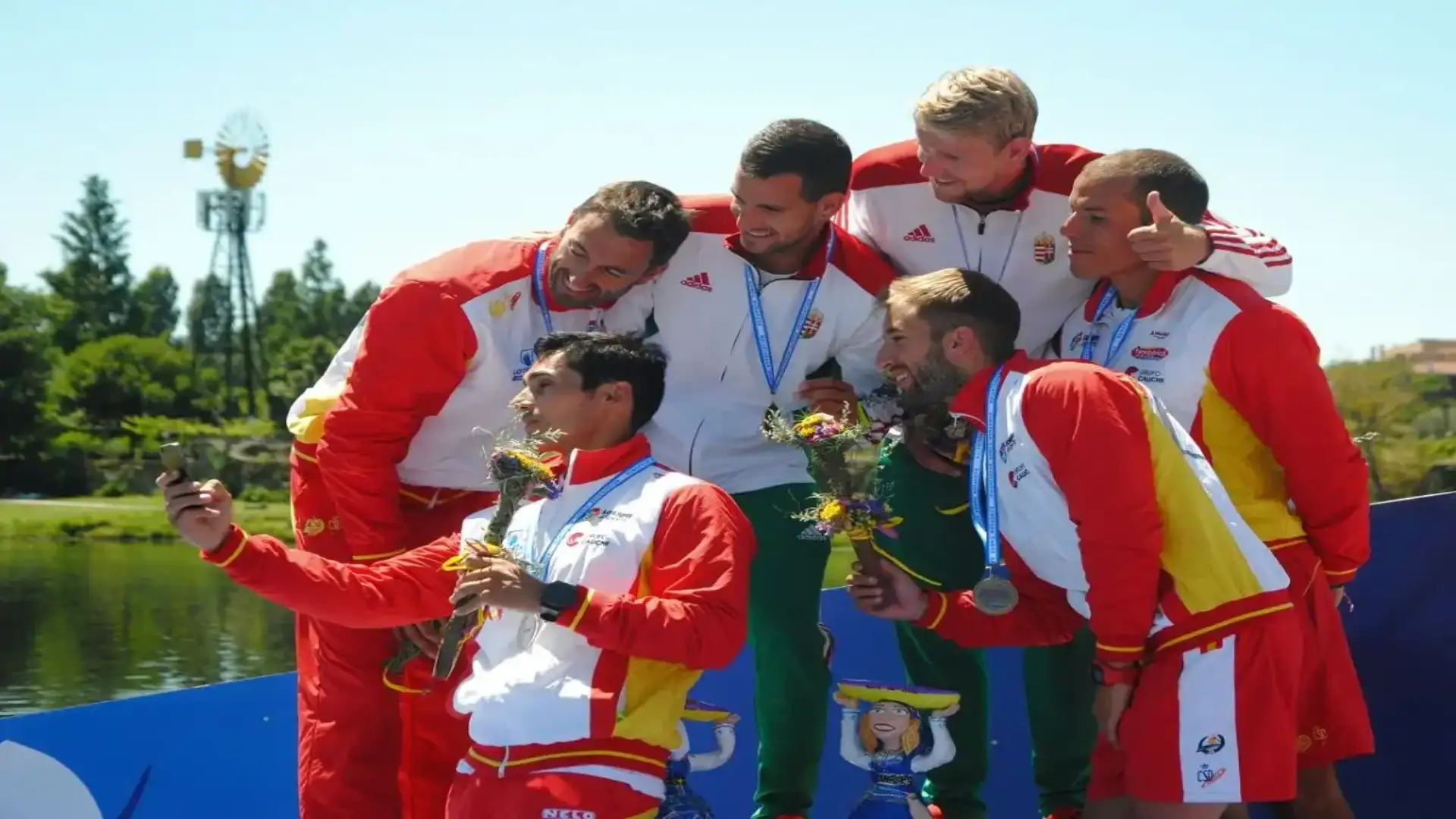 The Red of Piragüismo ends in the European of Portugal with five more medals