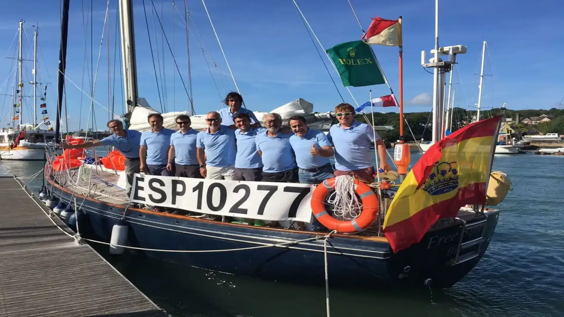 The Koopmans 46 "Free Spirit" of the Abra de Getxo Maritime completes the Fastnet Race