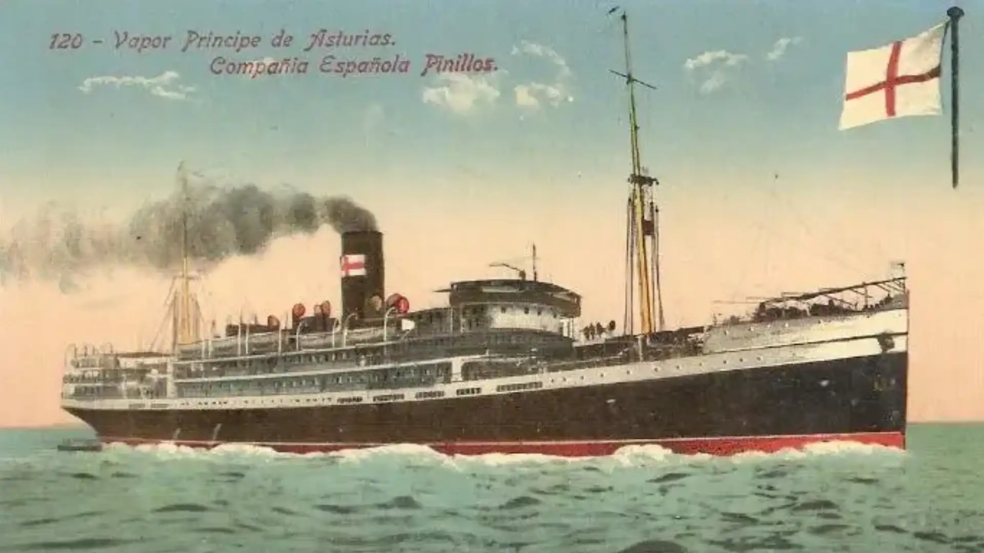 Der "Prince of Asturias" der spanische Titanic versunken 1916 mit 445 Toten