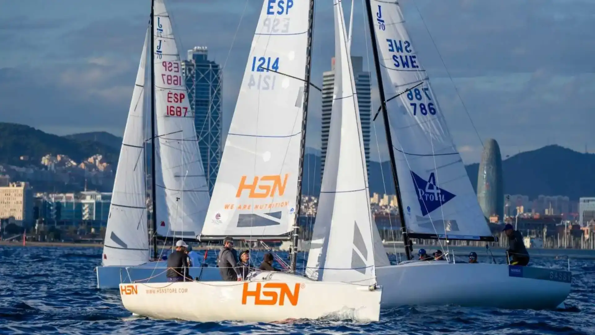 O J70 HSN Sailing Team domina em Barcelona, Portugal ganha o Europeu Juvenil de Snipe