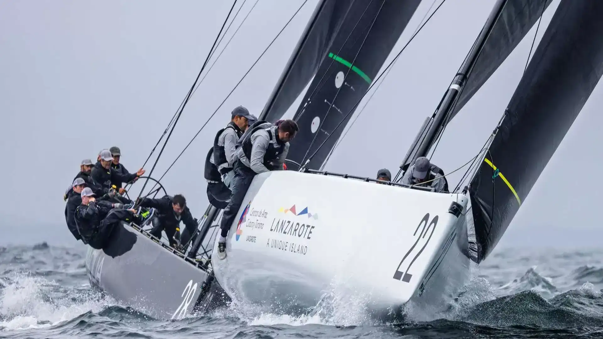 Lanzarote Calero Sailing Team em Marstrand, em uma das citações mais duras