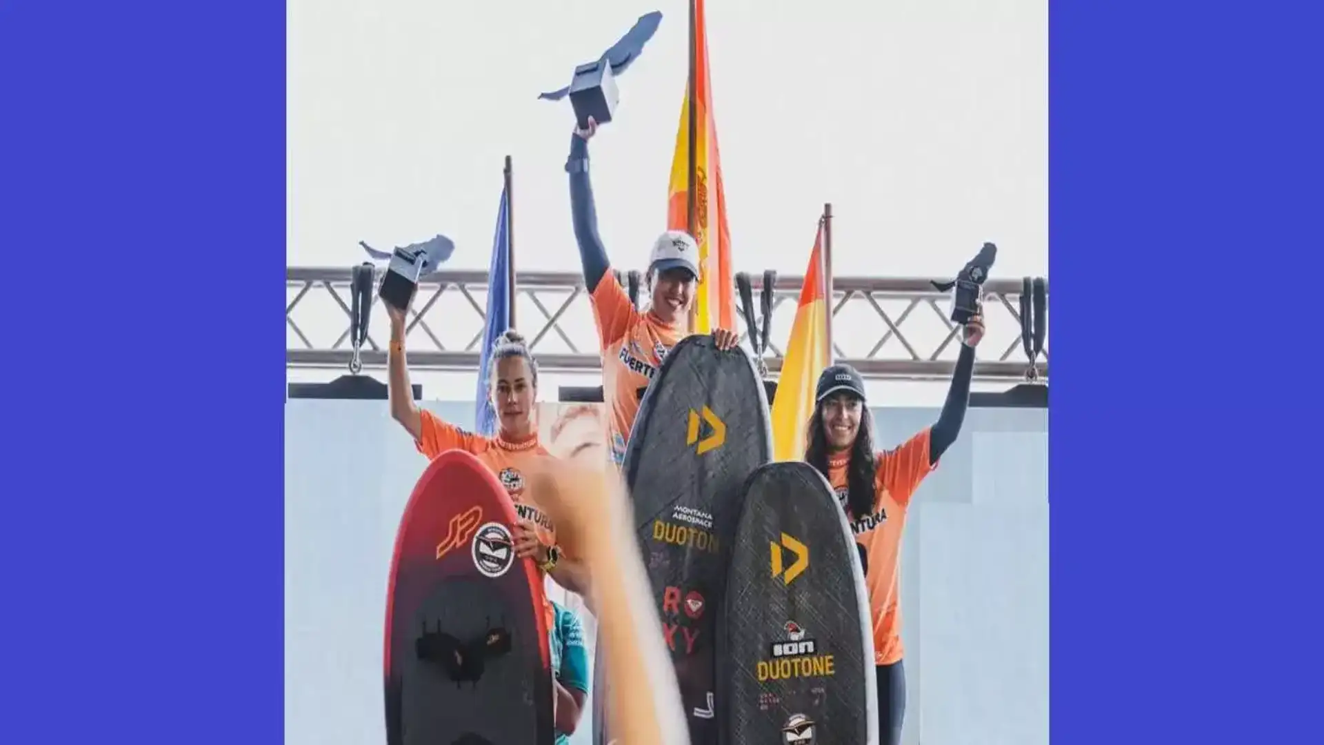 La rider del Club Náutico Sevilha Nía Suardíaz triunfa em Fuerteventura