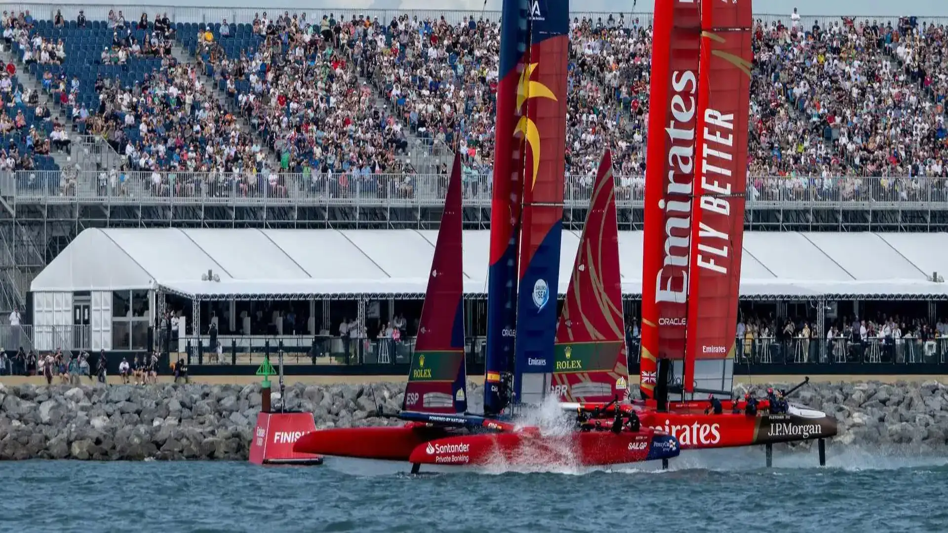 El Spain SailGP Team llega a Alemania en tercera posición en el Rolex SailGP