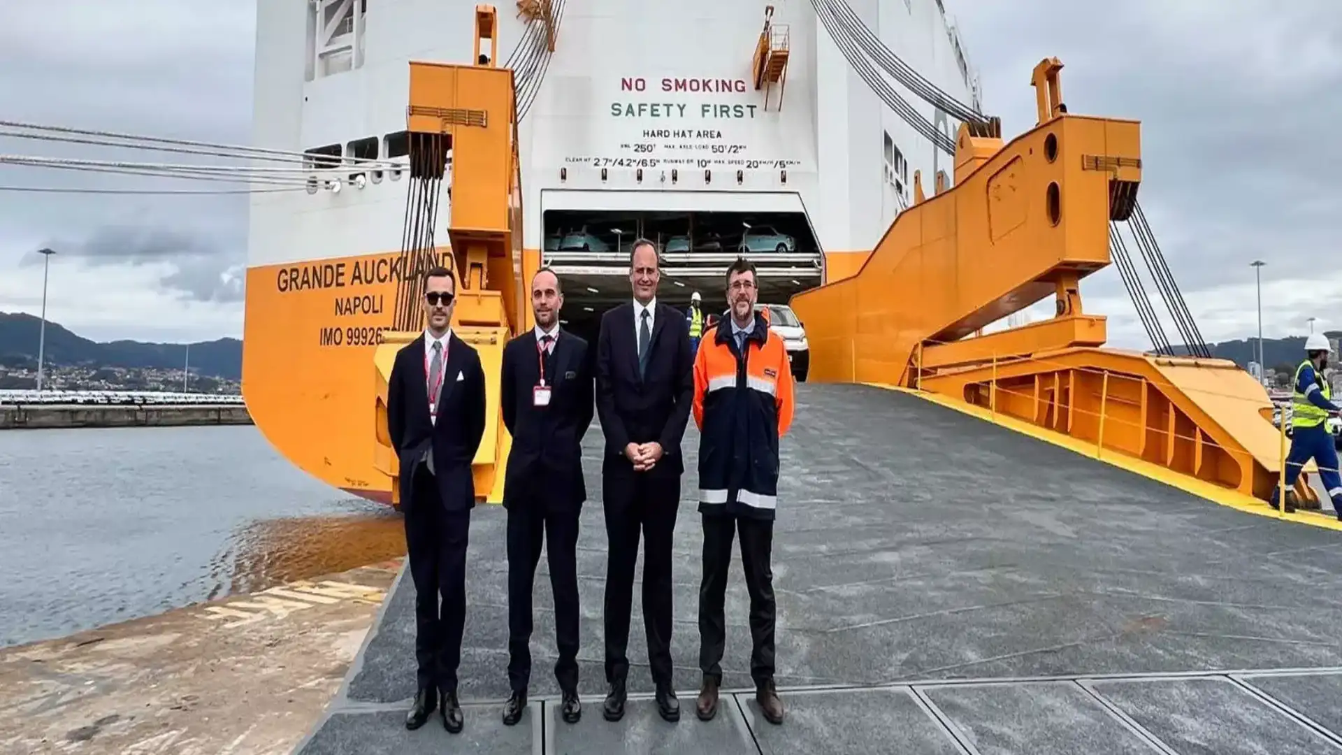 The Grimaldi Group presents in the Port of Vigo the Great Auckland, an example of sustainability