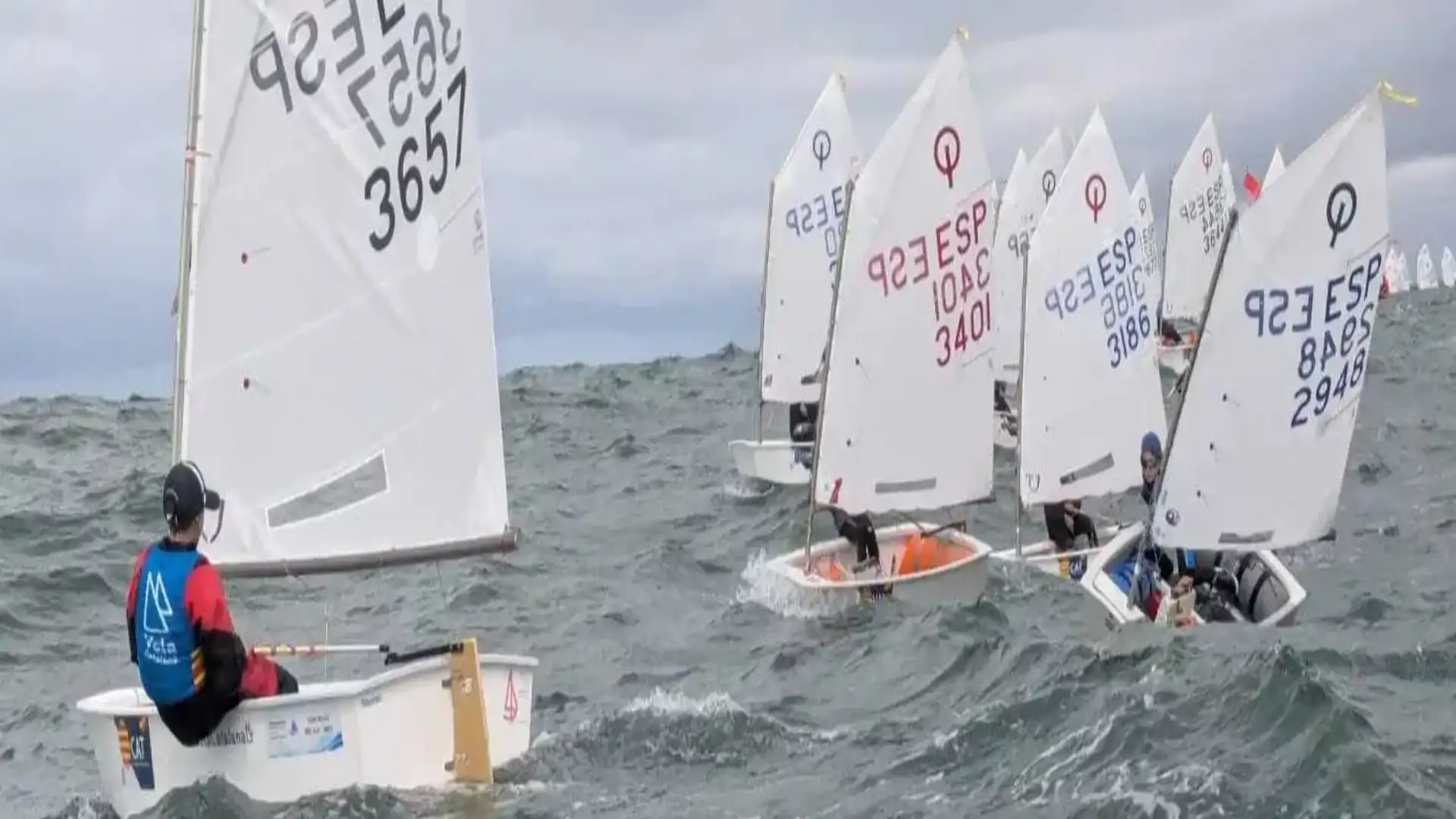 Spagnolo Optimist Championship a Getxo la pioggia principale